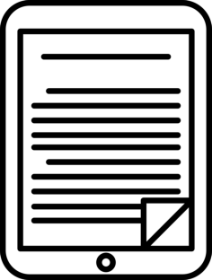 Ebook On Tablet Vinyl Svg File, Free Vectors File